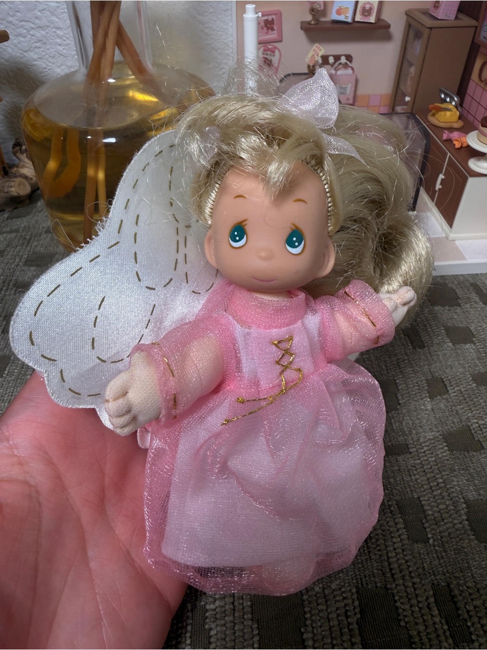 Vintage Rare Fund RoseArt Precious Moments Angel Doll Plush Ornament 1997